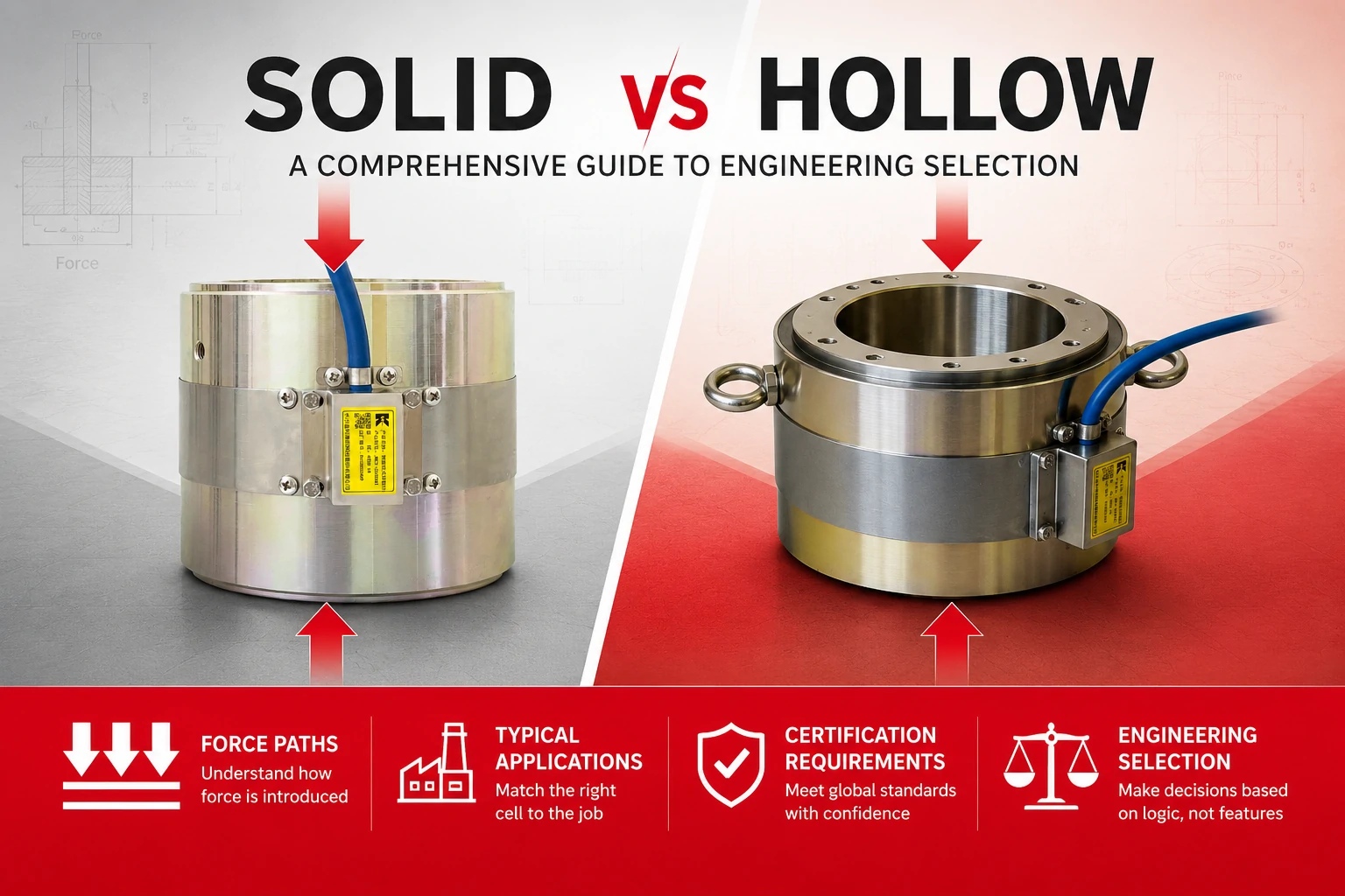 Solid vs Hollow Load Cell. ինժեներական ընտրության համապարփակ ուղեցույց (Ուժային ուղիներ և տիպիկ հավելվածներ և հավաստագրման պահանջներ)